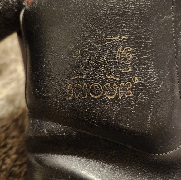 1970's Inouk Snow Boots | 10 Size mens | Vintage Leather Warm Insulated Black - Picture 3 of 6